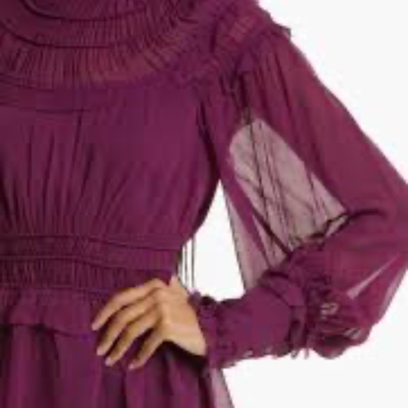 Farm Rio Burgundy Ruffled Blouse! Size S NEW with TAGS - Picture 6 of 13